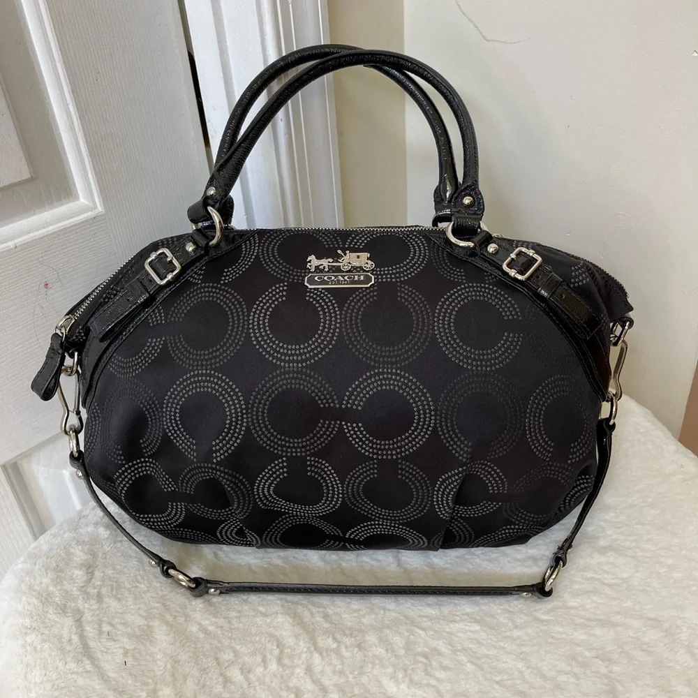 Coach Madison Dotted Op Art Large Sophia Satchel